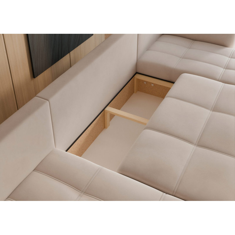5 Seater Sofa Bed, Beige
