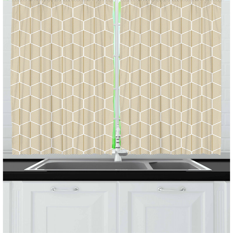 Geometric Tailored Kitchen Curtain