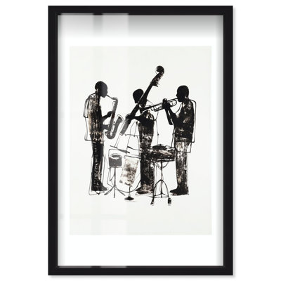 Bebop II Shadowbox Print Black Wall Art by Art Remedy, Black Frame, 10 x 15