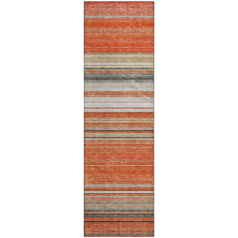 Tapis corail Prisco lavable à la machine de qualité supérieure, Tapis de couloir 2 pi 3 po x 7 pi 6 po