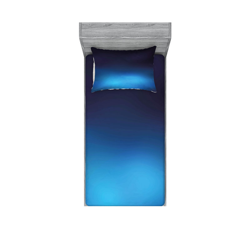 Ensemble de draps et taies décoratives bleu marine Ambesonne, Ensemble de draps pour lit simple + 1 drap-housse 