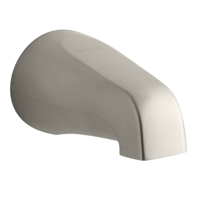 Coralais 4-7/8" Non-Diverter Bath Spout with Npt Connection, Vibrant Brushed Nickel