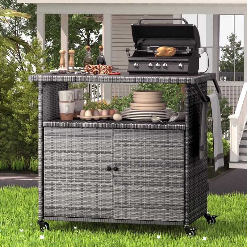 Nichollette Bar Cart, Gray