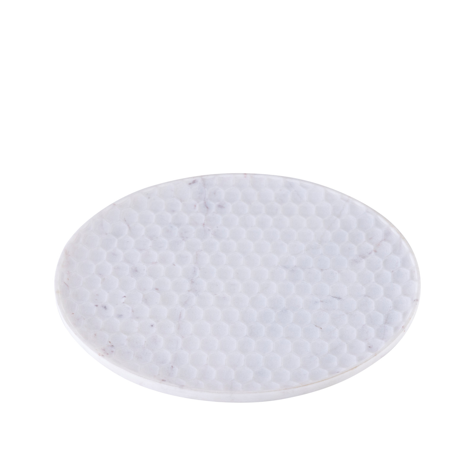 Genuine Marble Decorative Plate, 1" H x 12" W x 12" D
