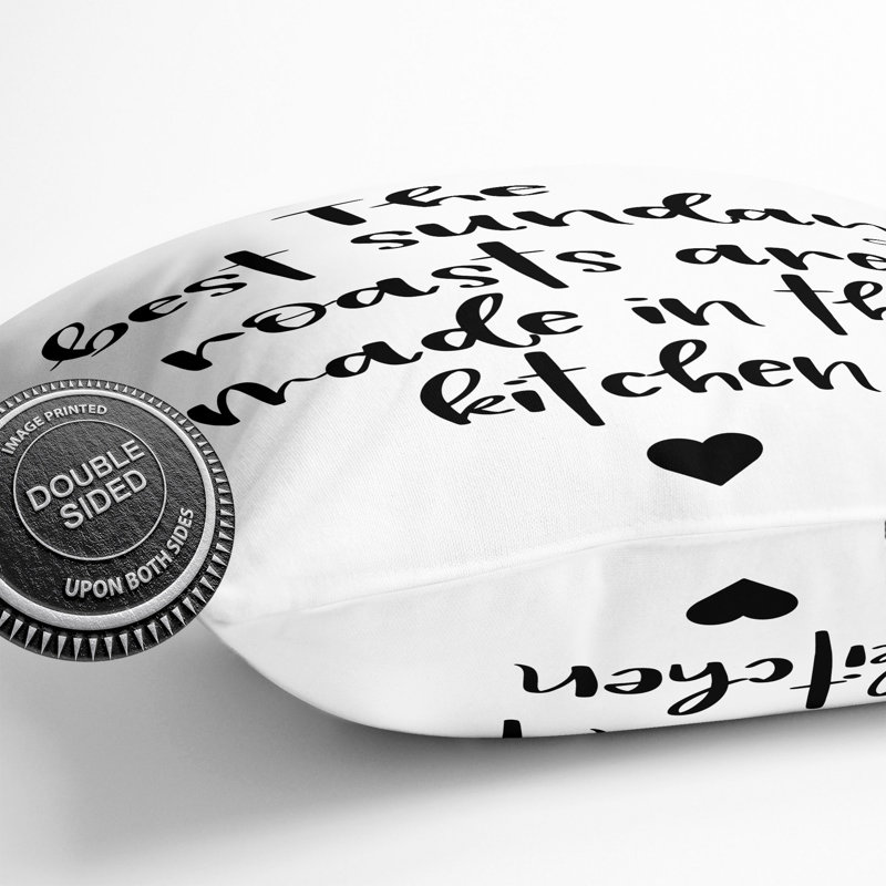 Sunday Roasts Square Throw Cushion, 40cm H x 40cm W x 15cm D