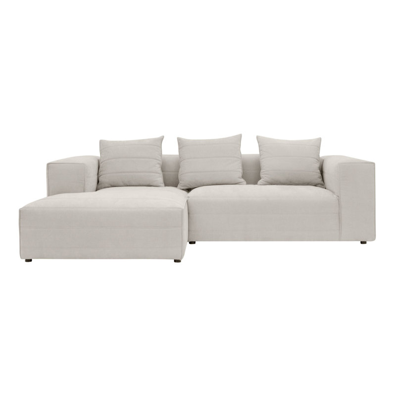3 Seater Corner Sectional, Left Hand Facing, White 