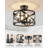 4-Light Semi Flush Mount Ceiling Light Fixture-2023718922