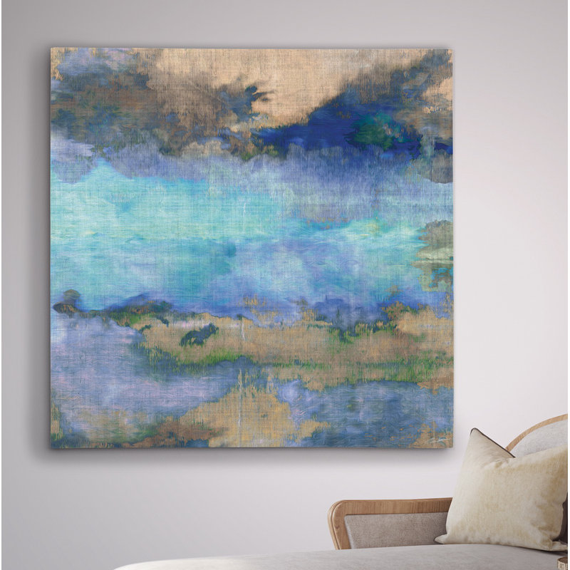 « cascadia ii », reproduction de peinture à l’huile, H 40 po x l 40 po x P 1,5 po, Toile tendue