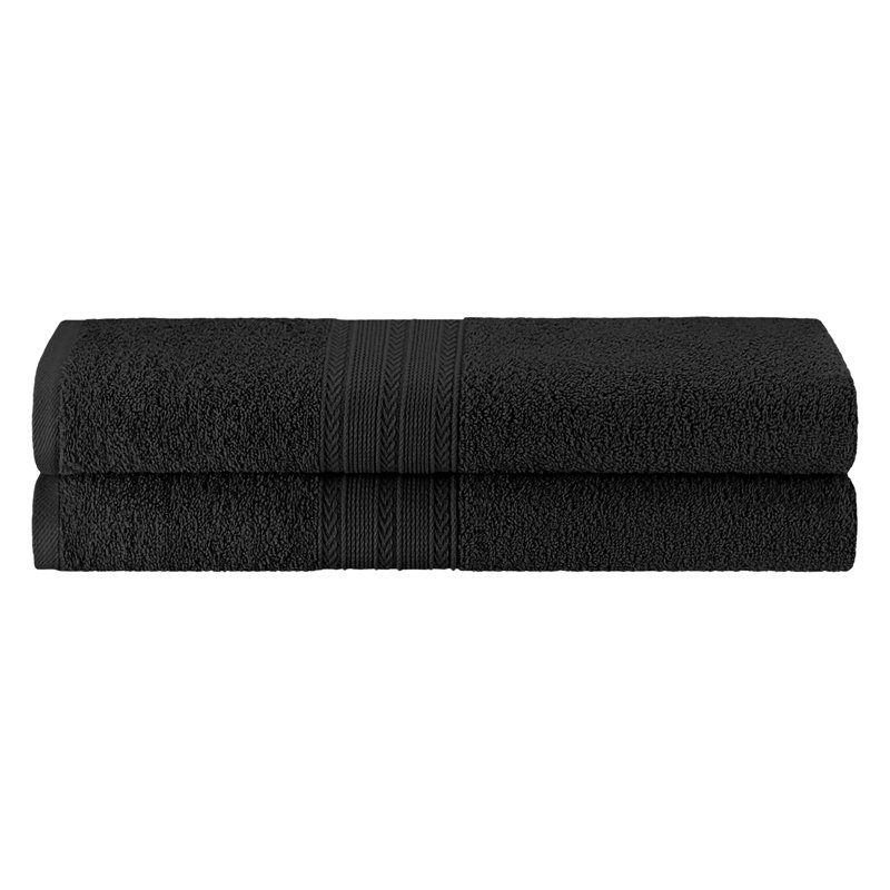 450 GSM Hannu Eco-Friendly 100% Ringspun Sustainable Cotton Bath Sheet, Black
