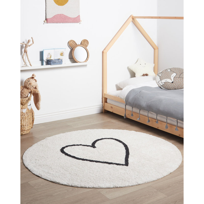 Round Borlaug Abstract Cotton Machine Tufted 140cm X 140cm Area Rug