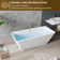 Acrylic Bathtub,Square,Chrome Drain, Linear Design Overflow, Easy to Install,Cupc Certified