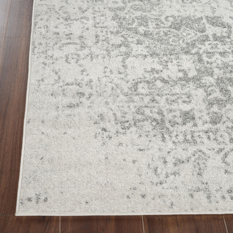 Traditional Rug, Bordered Floral Easy to Clean Rug For Living Room, Dining Room, Bedroom, Rectangle 80 x 150 cm
