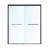 56-60*72 INCH Frame Double Sliding Soft-Close Shower Doors, Bathroom Sliding Shower Door,  (6Mm) Thick SGCC Tempered Glass Door For Bathroom Door ,Matte Black-123210210
