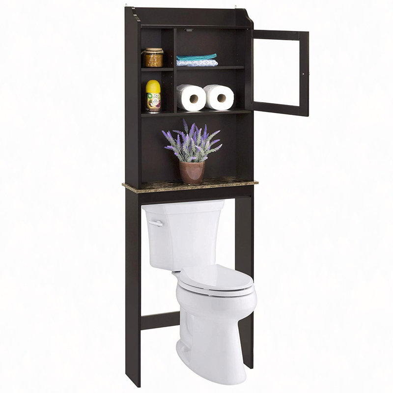 Modern Over The Toilet Space Saver Organization Wood Storage Cabinet For Home, Bathroom