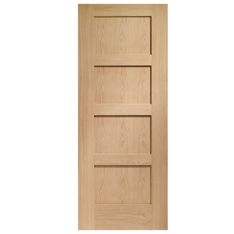 Internal Oak Pre-Finished Shaker 4 Panel, 1981mm H x 711mm W x 35mm D