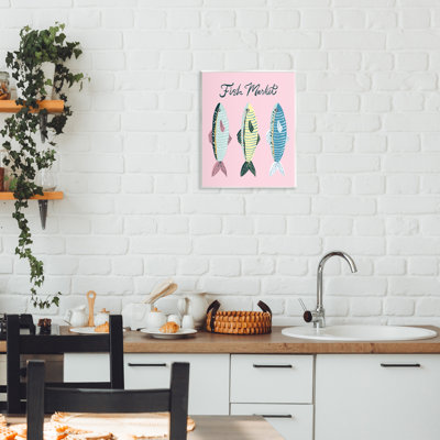 Plaque murale Quirky Coastal Fish Market, design par Hey Bre! Creative Studio