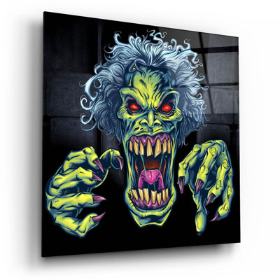 " Green Cartoon Zombie " by Flyland Designs