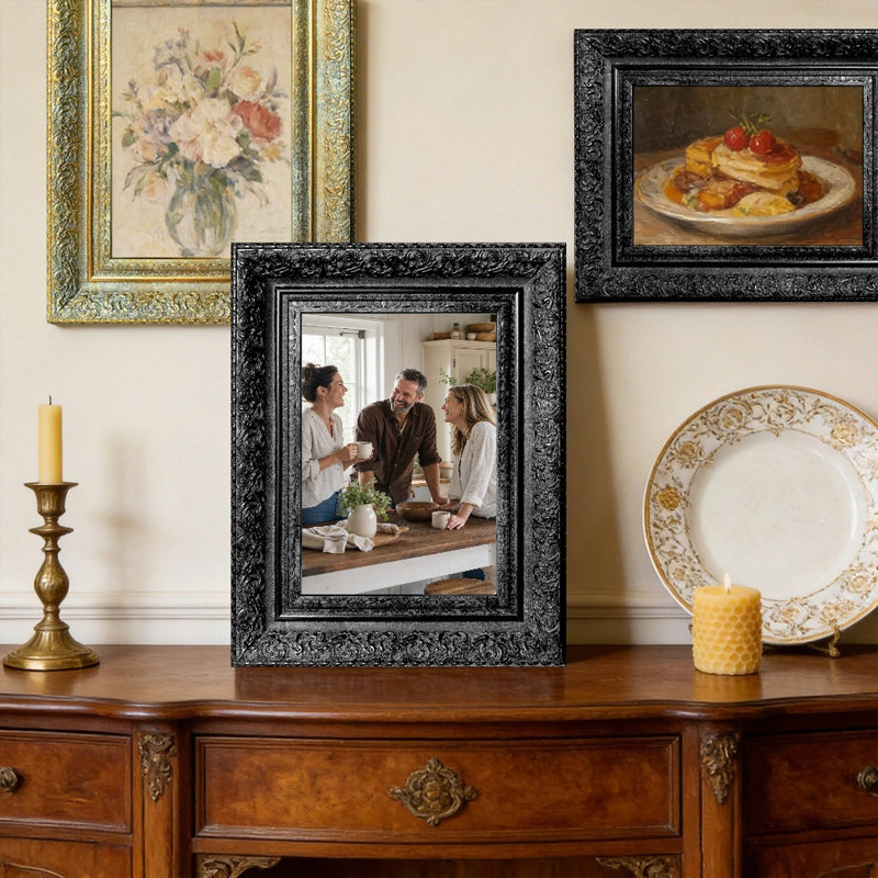 Cadre de table 3 pièces 5 "x 7" avec affichage horizontal ou vertical, Or antique, 3, L 5 po x H 7 po