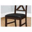 Ensemble de chaises de salle à manger en cuir noir et bois brun Addo, H 37,3 po x l 19,62 po x P 21,45 po