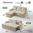 L-shape 81" Wide Space-Saving Sleeper Sofa Upholstered Pull-out Sofa Bed-530708314