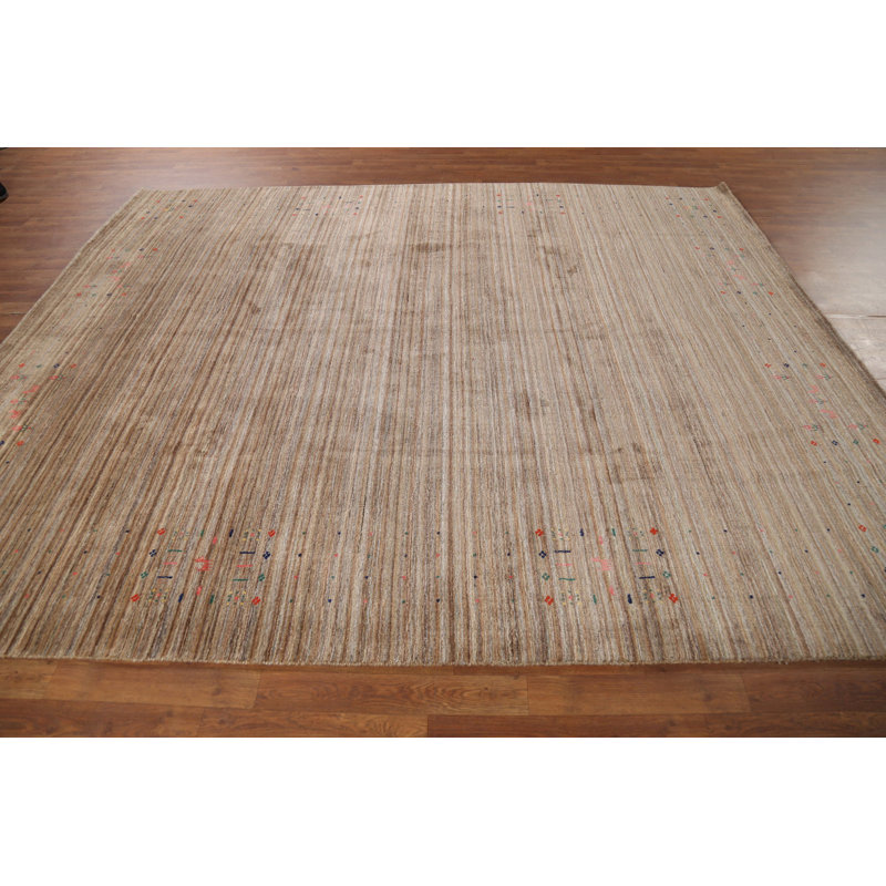 Tapis rayé tribal Gabbeh 8 x 10