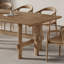 Ensemble de table de salle à manger unique en bois massif de frêne-107205758