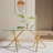 Chrislynn Glass Top Metal Base Dining Table-1206686414