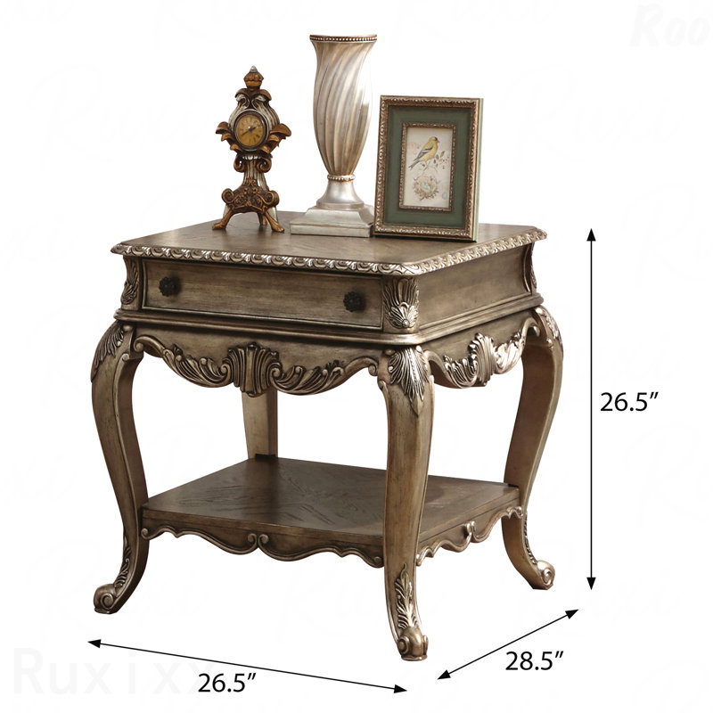 Vintage Oak Rectangular End Table