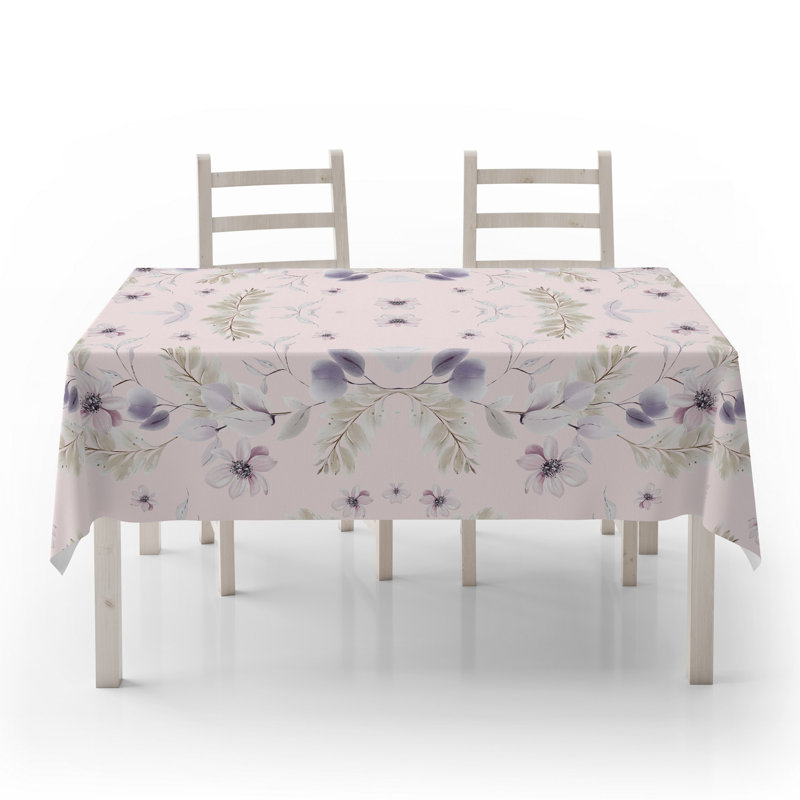 Paletia Durable Tablecloth, 50% Cotton / 50% Polyester, 55.1 x 118.1 inches | Machine Washable at 86°F, Tumble Dryer Safe, Ironable | Perfect for Dining Room, Parties & Everyday Use, Elegant Design & Easy Care