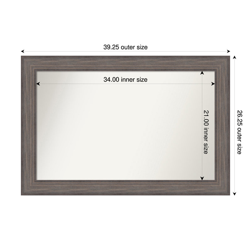 Miroir Hannaley, Rectangle, 26,25 po x 39,25 po
