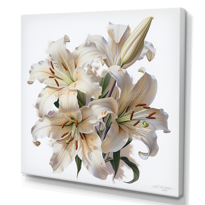 «Lily Blossom Ballet I» sur toile, H 36 po x l 36 po x P 1,5 po, Toile tendue