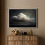 «Dramatic Luminous Cloud Floating in Dark Sky», reproduction d'art encadrée-1057015130-1057015134