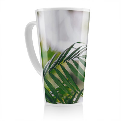 Closeup of palm leaf Designer Latte Mug