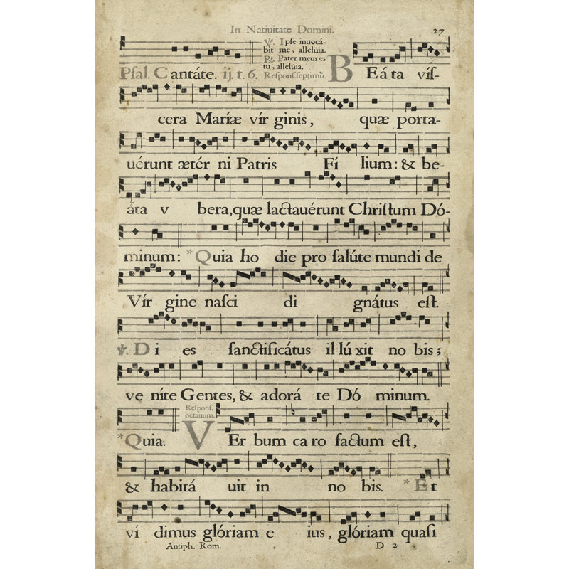 Vellum Songbook IV - Wrapped Canvas Print, 91cm H x 61cm W x 3.8cm D