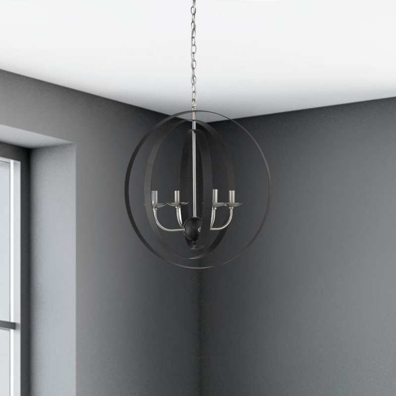 Hazal 4 - Light Dimmable Globe Chandelier