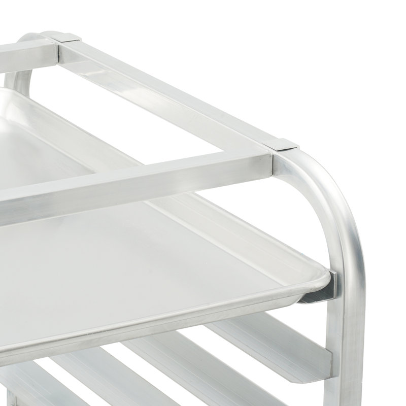 Aluminum 20-Tier Commercial Bakery Rack with Brake Wheels