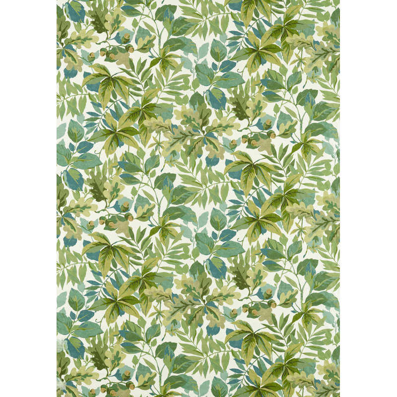 Robins Wood Fabric, Blue/Green