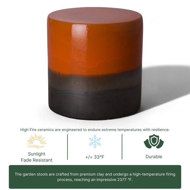 Garden Stool, Burnt Orange