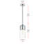 Luminaire suspendu cylindrique à une lumière avec accents de verre Chamberland-181335263