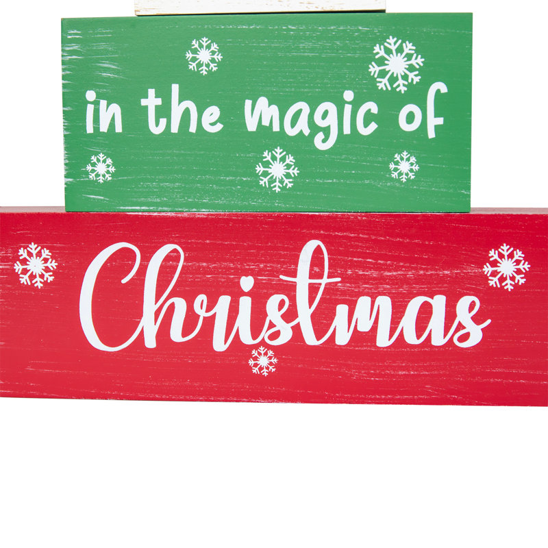 Panneau en bois Believe In The Magic Of Christmas - 12,5 po