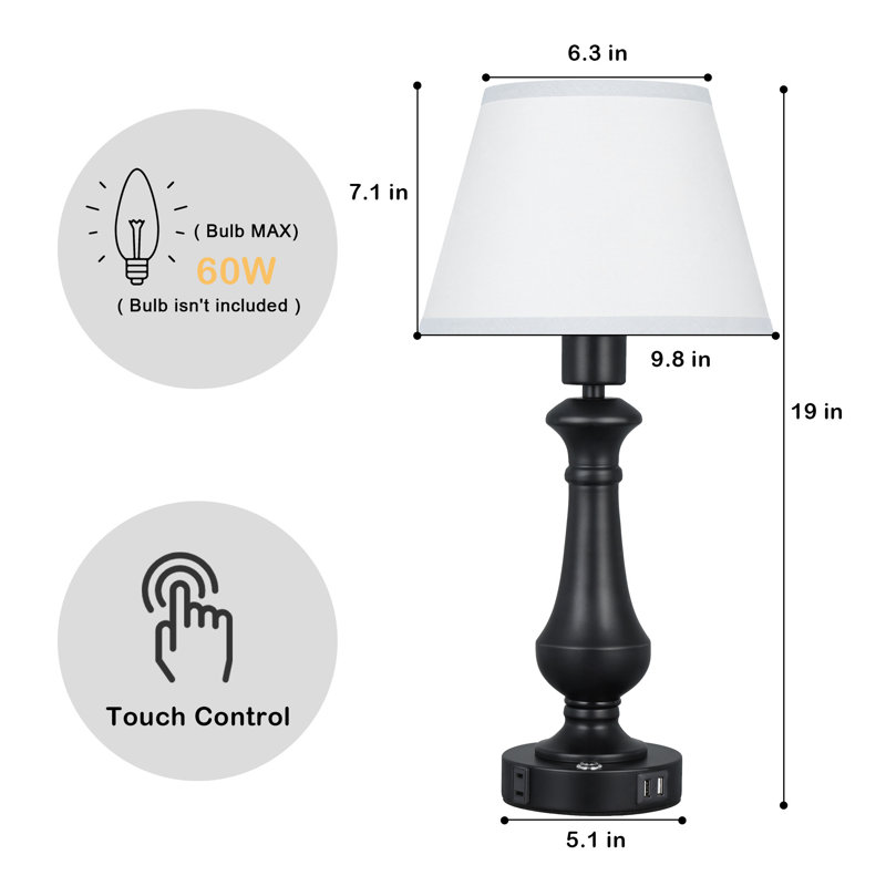 Esmihan Metal USB Table Lamp