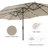 Kirkbride 181'' x 106'' Outdoor Double-Sided Patio Umbrella with Base 36 LED Light Market Umbrella with Cover-2048879316
