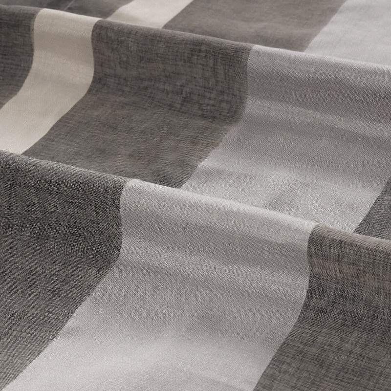 Elegance Stripe Grommet Panel Pair(2 Panels), 52" W x 96" L, Dark Gray