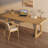 86.61" Burlywood Rectangular Solid Wood Office Sets