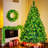 Christmas Tree, Pre-Lit Set With Tree, Garland And Wreath, Artificial Christmas With Pine Cones