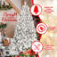 Arbre de Noël 4,5 pi avec 250 lumières UL et 24 pommes de pin naturelles - pointes en PVC enneigées, 498 pointes, structure articulée, support en métal stable, installation facile-1833060254-1833060253