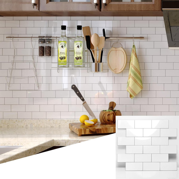 New Upgrade Peel and Stick Backsplash Tile, Peel and Stick 11.34" X 11.57" Wall Tile