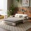 2-in-1 Sofa Bed with Storage, Grey Fabric Sleeper for Small Spaces, Available in 1.28m and 1.58m Sizes(1.28m)