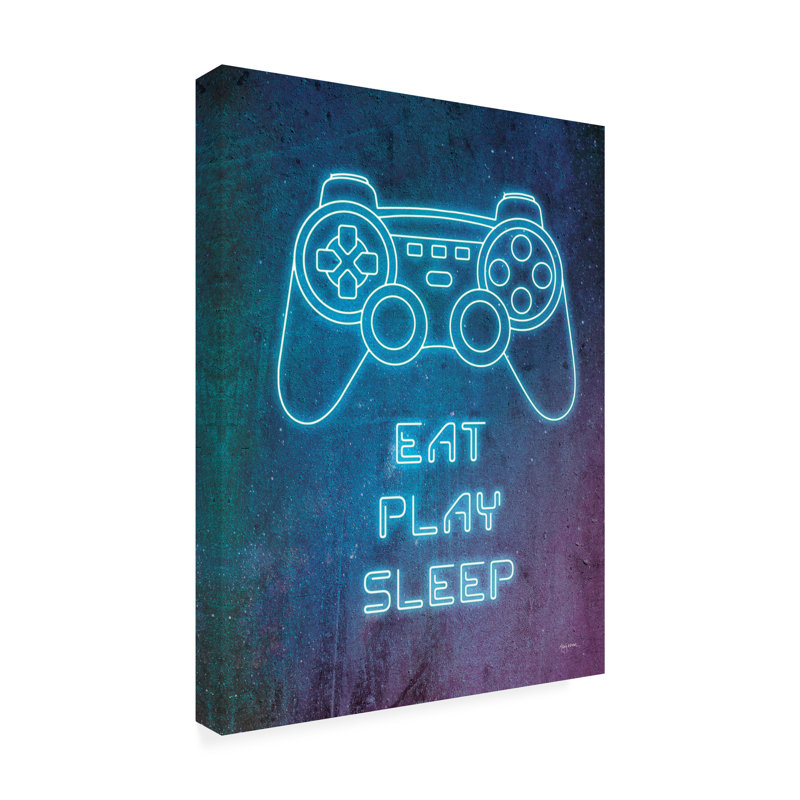 Art mural sur toile Trademark Fine Art, Mary Urban Neon Gamer II, H 32 po x l 24 po
