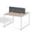 Okeysen 2 Person Modular Benching Workstation with Outlets